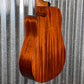 LAG Guitars T118DCE-BRS Brown Shadow Dreadnought Cutaway Acoustic Electric Guitar #0123