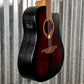 LAG Guitars T70DCE-B&B Black Brown Dreadnought Cutaway Acoustic Electric Guitar #9397