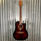 LAG Guitars T70DCE-B&B Black Brown Dreadnought Cutaway Acoustic Electric Guitar #9397