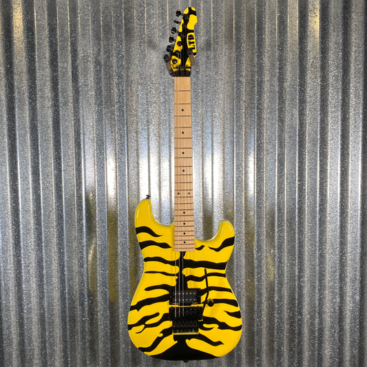 ESP LTD GL-200MT George Lynch Yellow Tiger Stripe Graphic Guitar LGL200MT #0453 Used