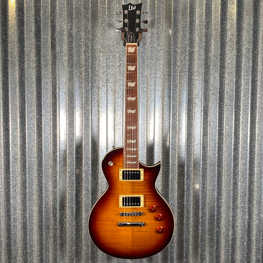 ESP LTD EC-256 Flame Dark Brown Sunburst Guitar LEC256FMDBSB #3560 Used