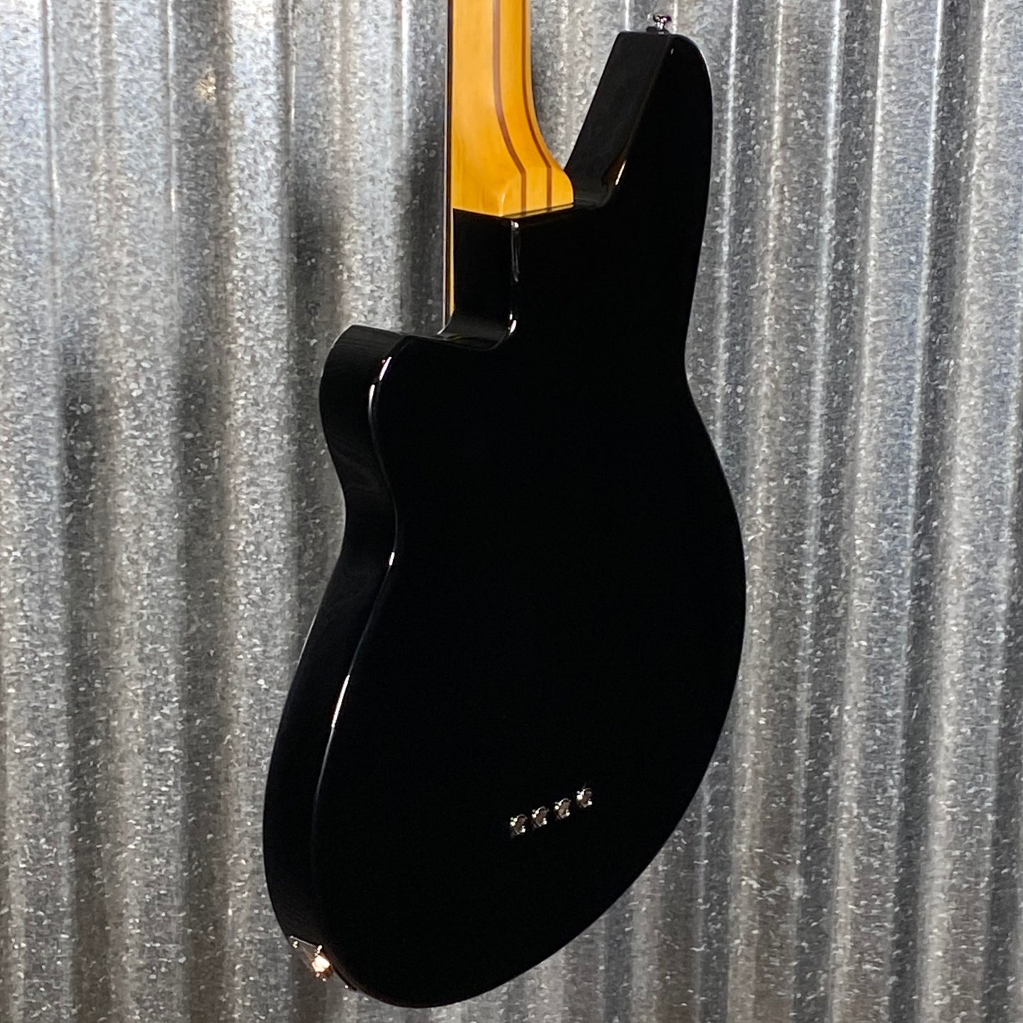 Reverend Guitars Basshouser Fatfish 32 Medium Scale Semi Hollow 4 String Bass Black #69186