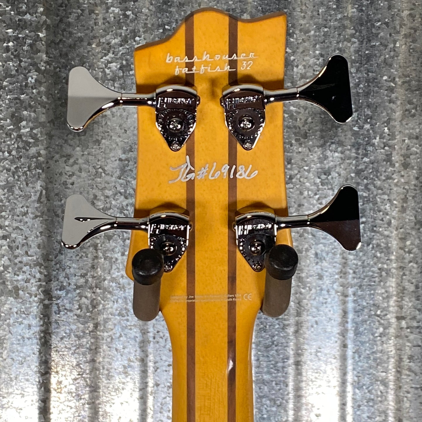 Reverend Guitars Basshouser Fatfish 32 Medium Scale Semi Hollow 4 String Bass Black #69186
