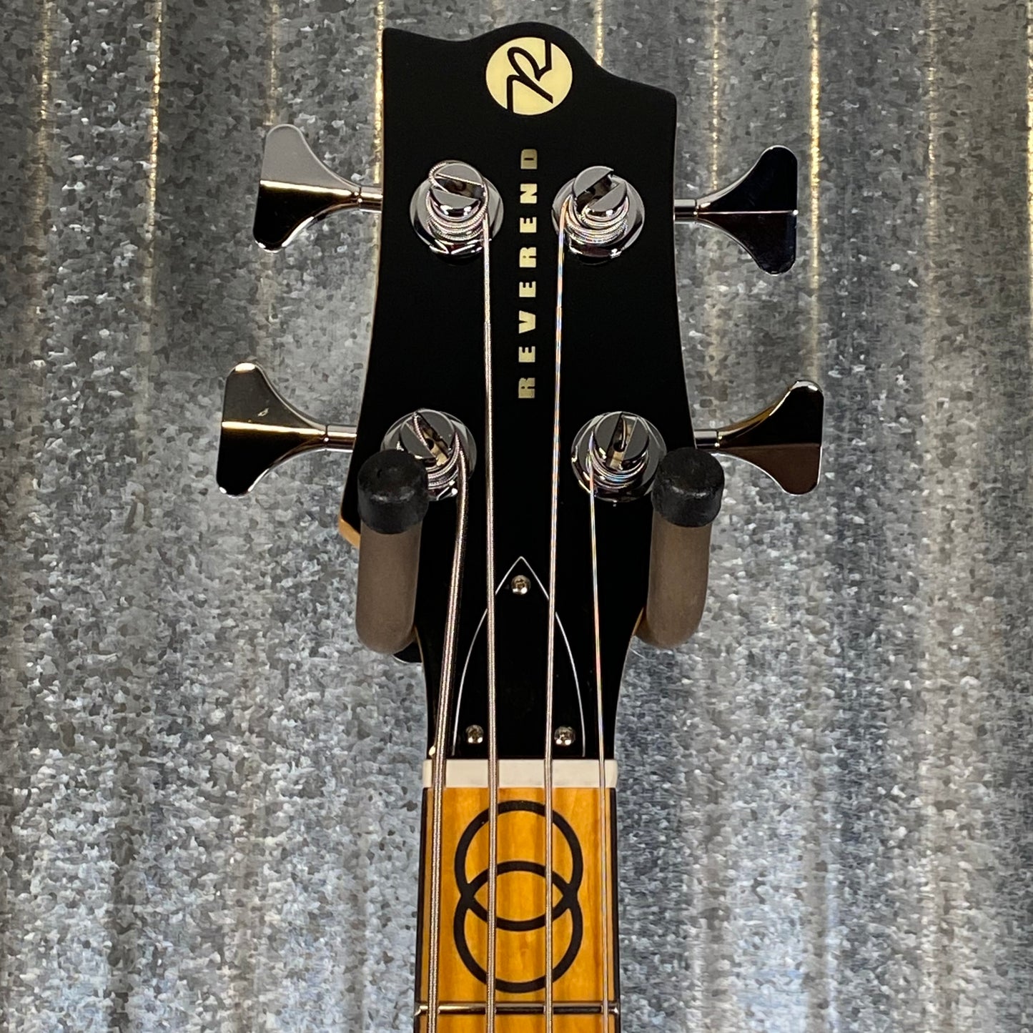 Reverend Guitars Basshouser Fatfish 32 Medium Scale Semi Hollow 4 String Bass Black #69186