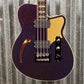 Reverend Linh Le Linhbacker Semi Hollow Short Scale 4 String Bass Purple Sparkle #69201