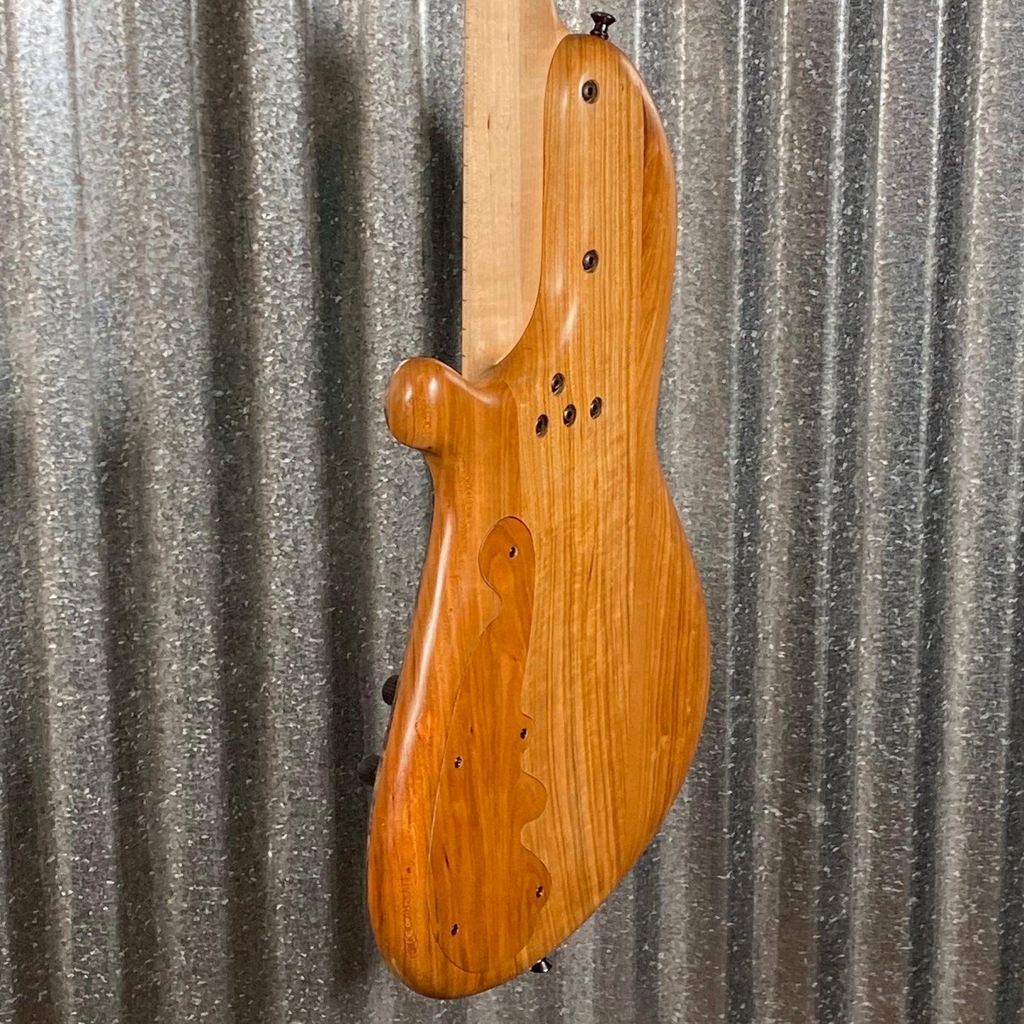 Tom Martinson 5 String Bass Buckeye Burl Aqua Resin Bass & Bag #24 Used