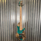 Tom Martinson 5 String Bass Buckeye Burl Aqua Resin Bass & Bag #24 Used