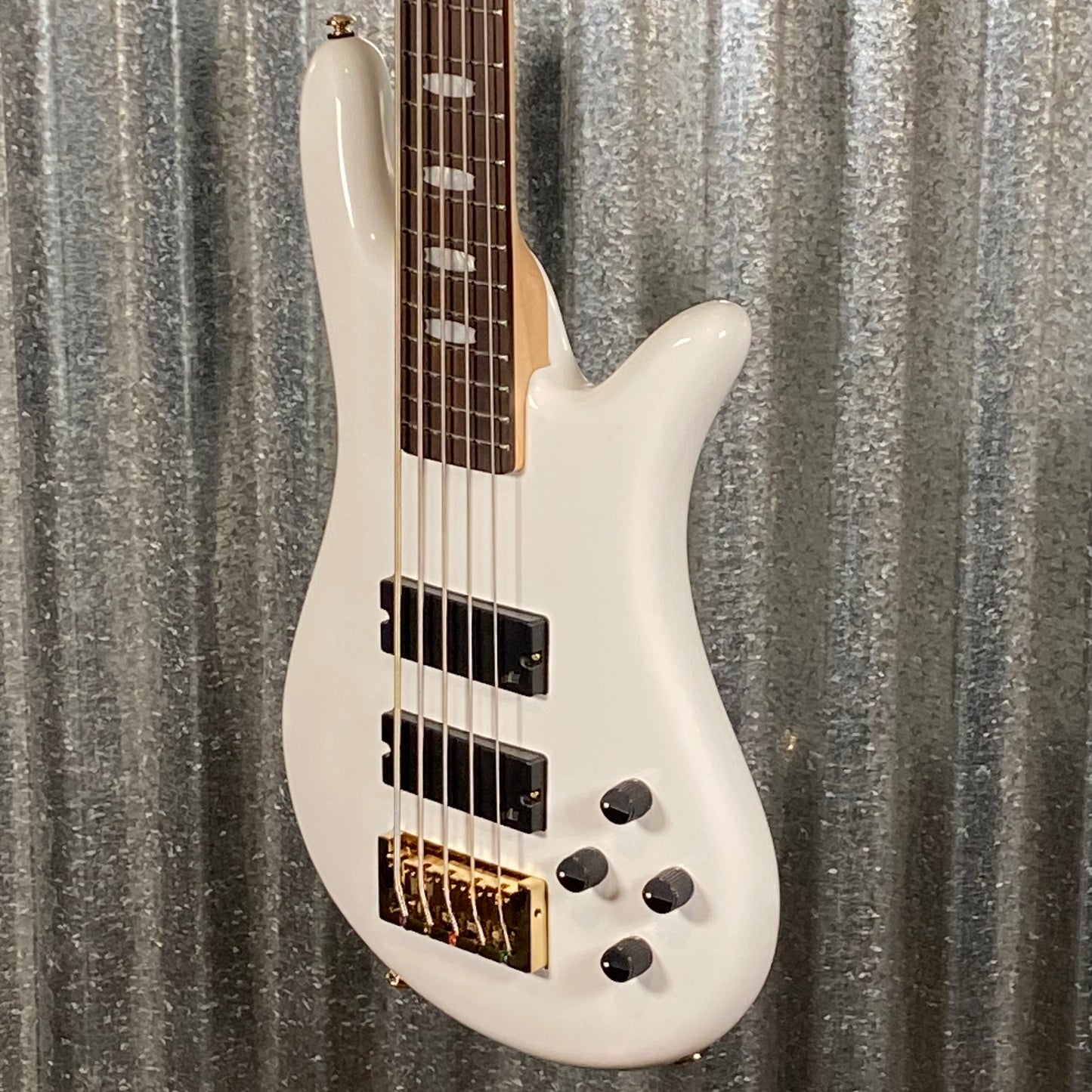 Spector Icon NS-5 Bolt-On White Gloss 5 String Bass #0182