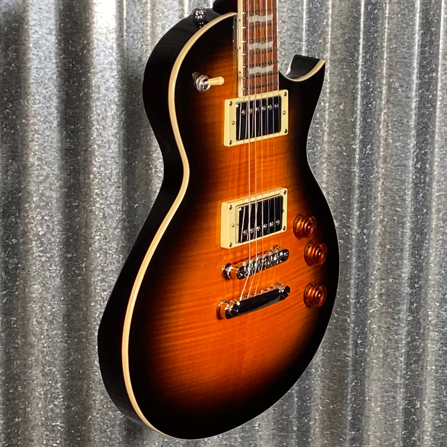 ESP LTD EC-256 Flame Dark Brown Sunburst Guitar LEC256FMDBSB #1322 Used