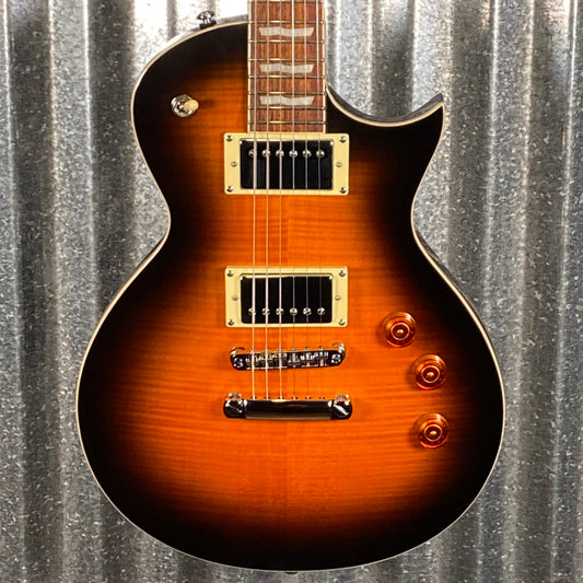ESP LTD EC-256 Flame Dark Brown Sunburst Guitar LEC256FMDBSB #1322 Used