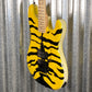 ESP LTD GL-200MT George Lynch Yellow Tiger Stripe Graphic Guitar LGL200MT #0069 Used