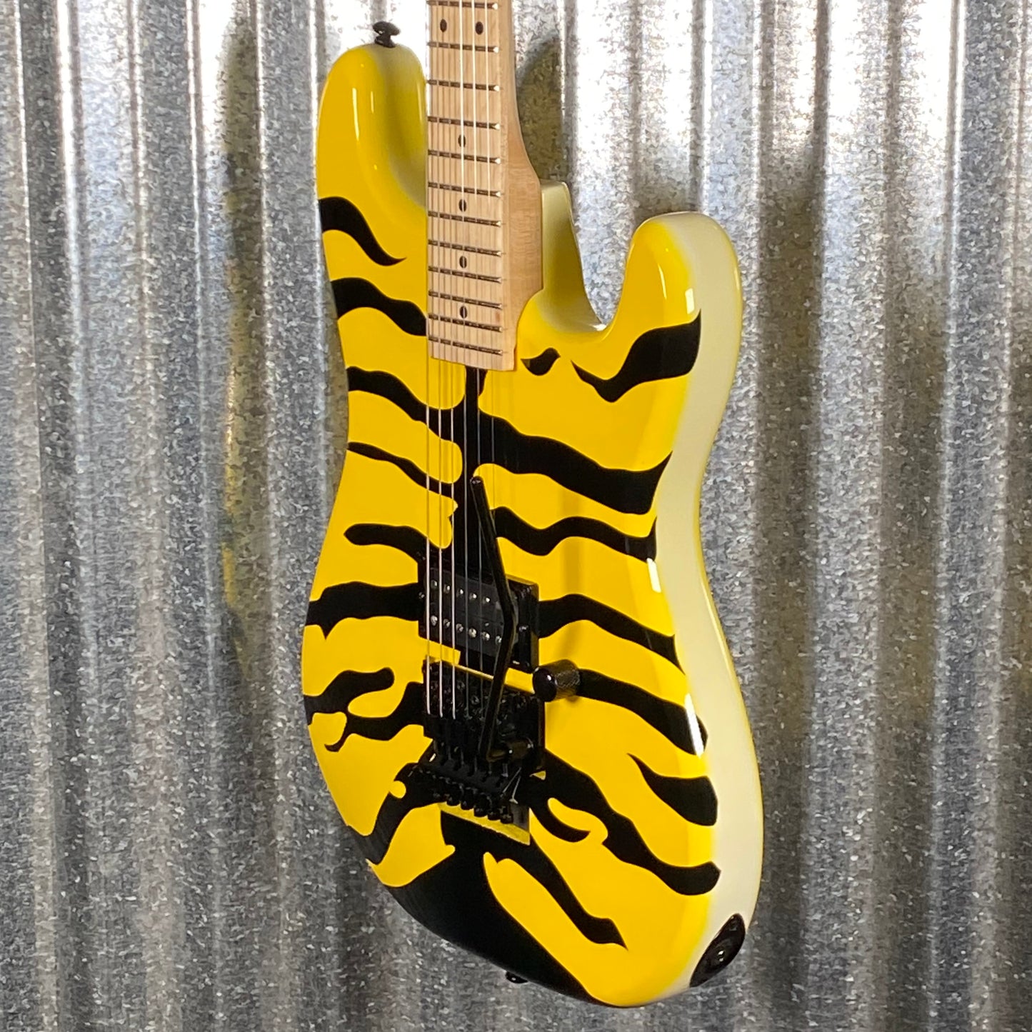 ESP LTD GL-200MT George Lynch Yellow Tiger Stripe Graphic Guitar LGL200MT #0069 Used