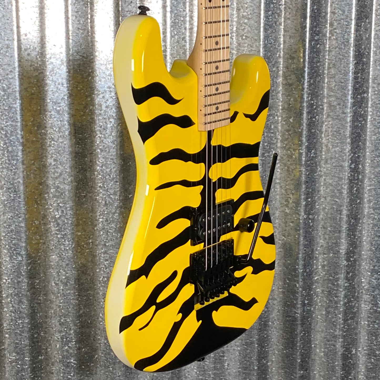 ESP LTD GL-200MT George Lynch Yellow Tiger Stripe Graphic Guitar LGL200MT #0069 Used