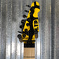 ESP LTD GL-200MT George Lynch Yellow Tiger Stripe Graphic Guitar LGL200MT #0069 Used