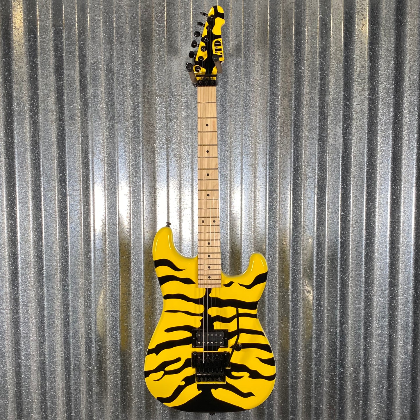 ESP LTD GL-200MT George Lynch Yellow Tiger Stripe Graphic Guitar LGL200MT #0069 Used