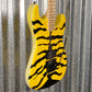 ESP LTD GL-200MT George Lynch Yellow Tiger Stripe Graphic Guitar LGL200MT #0246 Used