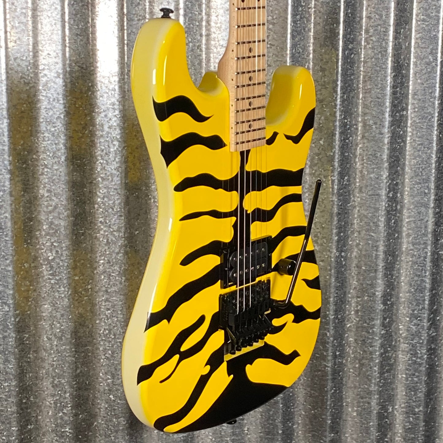 ESP LTD GL-200MT George Lynch Yellow Tiger Stripe Graphic Guitar LGL200MT #0246 Used