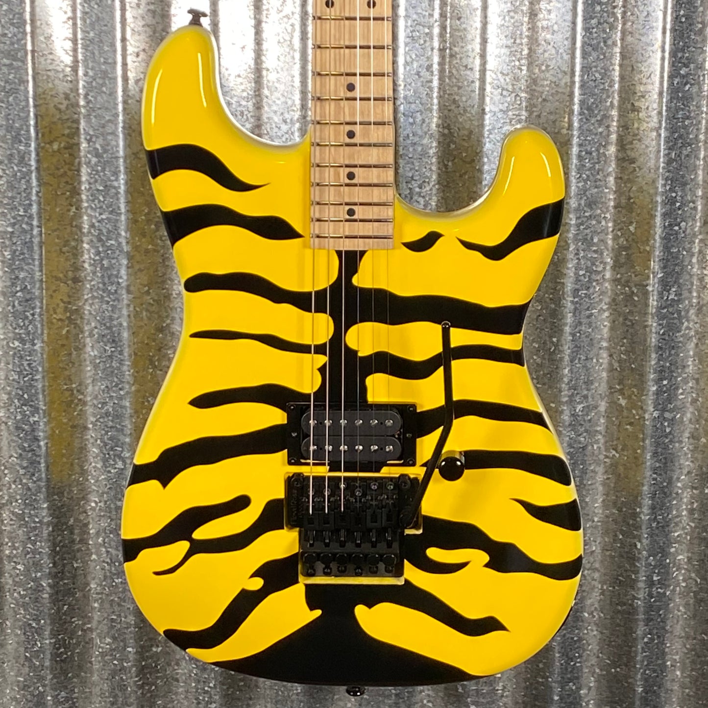 ESP LTD GL-200MT George Lynch Yellow Tiger Stripe Graphic Guitar LGL200MT #0246 Used