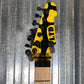 ESP LTD GL-200MT George Lynch Yellow Tiger Stripe Graphic Guitar LGL200MT #0246 Used