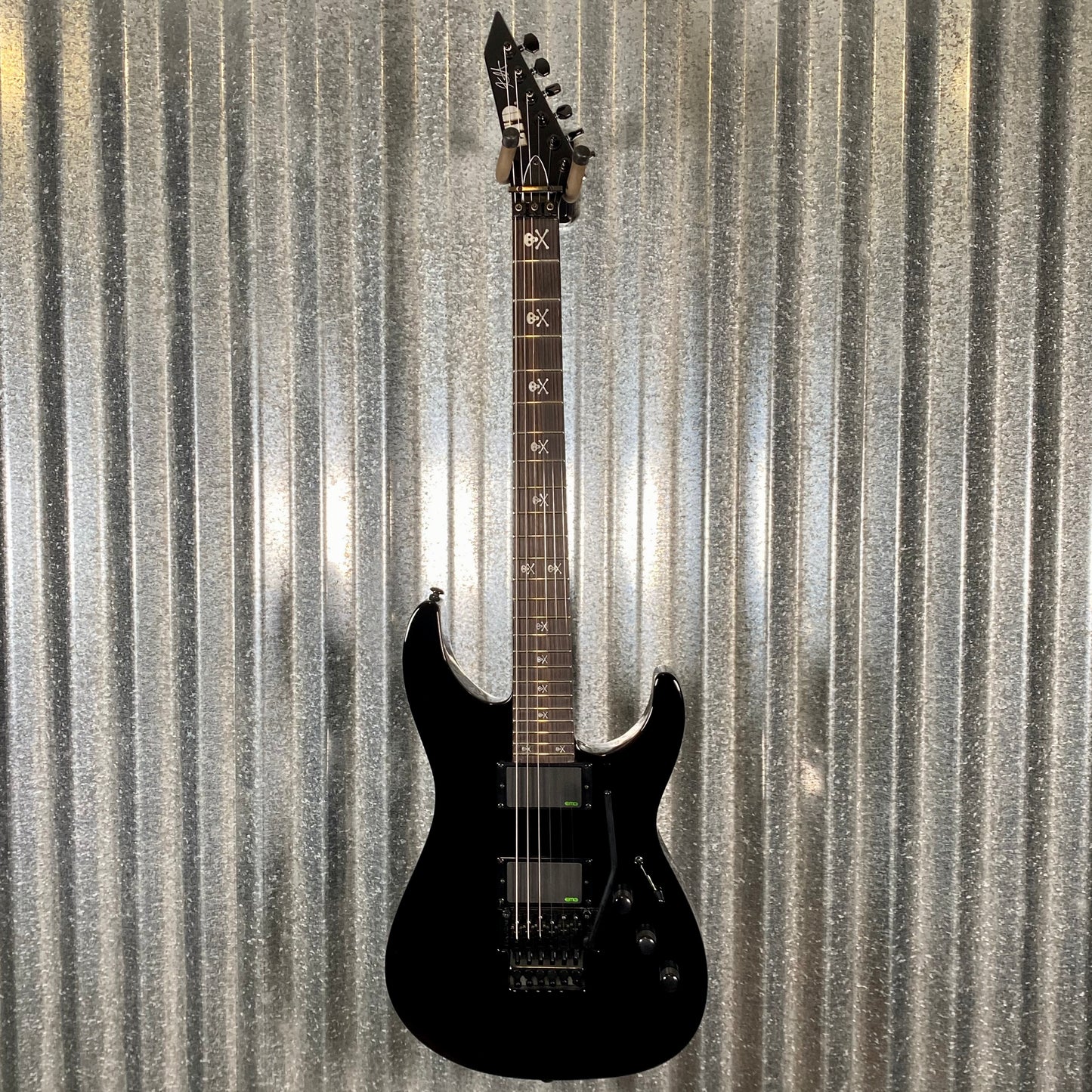 ESP LTD KH-602 Kirk Hammett EMG Black Guitar & Case LKH602 #0763 Used