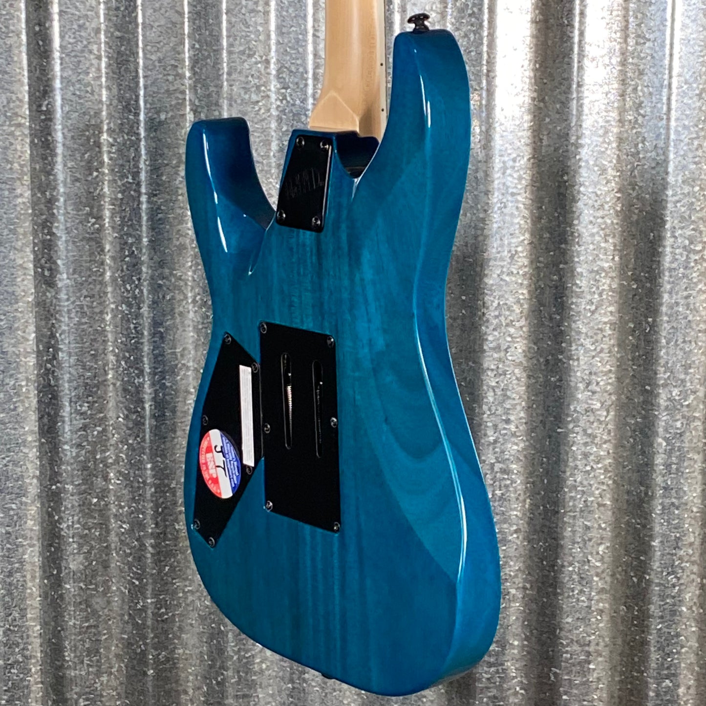 ESP LTD MH-203QM See Thru Blue Quilt Top Guitar MH203QMSTB #2554 Used