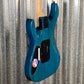 ESP LTD MH-203QM See Thru Blue Quilt Top Guitar MH203QMSTB #2554 Used