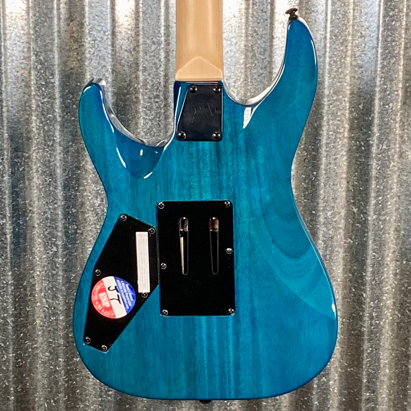 ESP LTD MH-203QM See Thru Blue Quilt Top Guitar MH203QMSTB #2554 Used