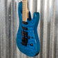 ESP LTD MH-203QM See Thru Blue Quilt Top Guitar MH203QMSTB #2554 Used
