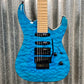 ESP LTD MH-203QM See Thru Blue Quilt Top Guitar MH203QMSTB #2554 Used