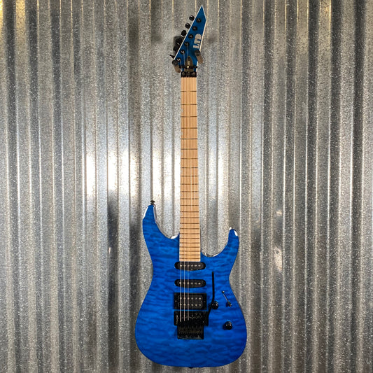 ESP LTD MH-203QM See Thru Blue Quilt Top Guitar MH203QMSTB #0345 Used