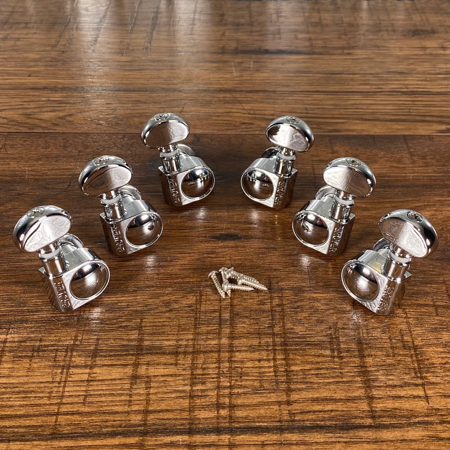 Grover Rotomatics 406 C Mid Size 3+3 Locking Tuning Machine Set Chrome Used
