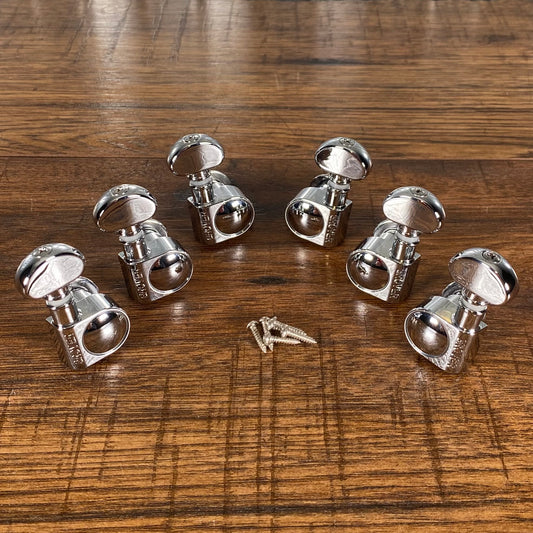 Grover Rotomatics 406 C Mid Size 3+3 Locking Tuning Machine Set Chrome Used