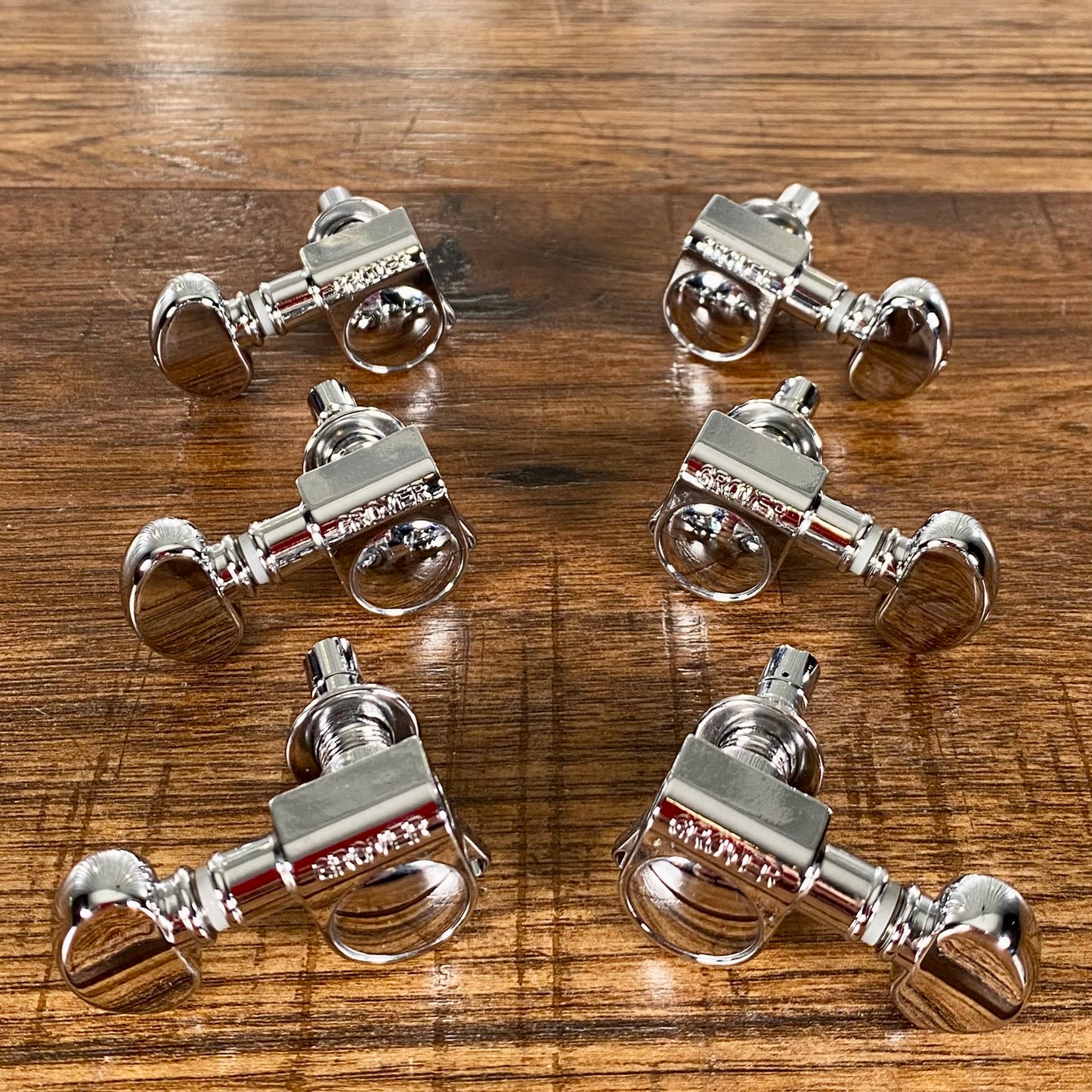 Grover Rotomatics 406 C Mid Size 3+3 Locking Tuning Machine Set Chrome Used