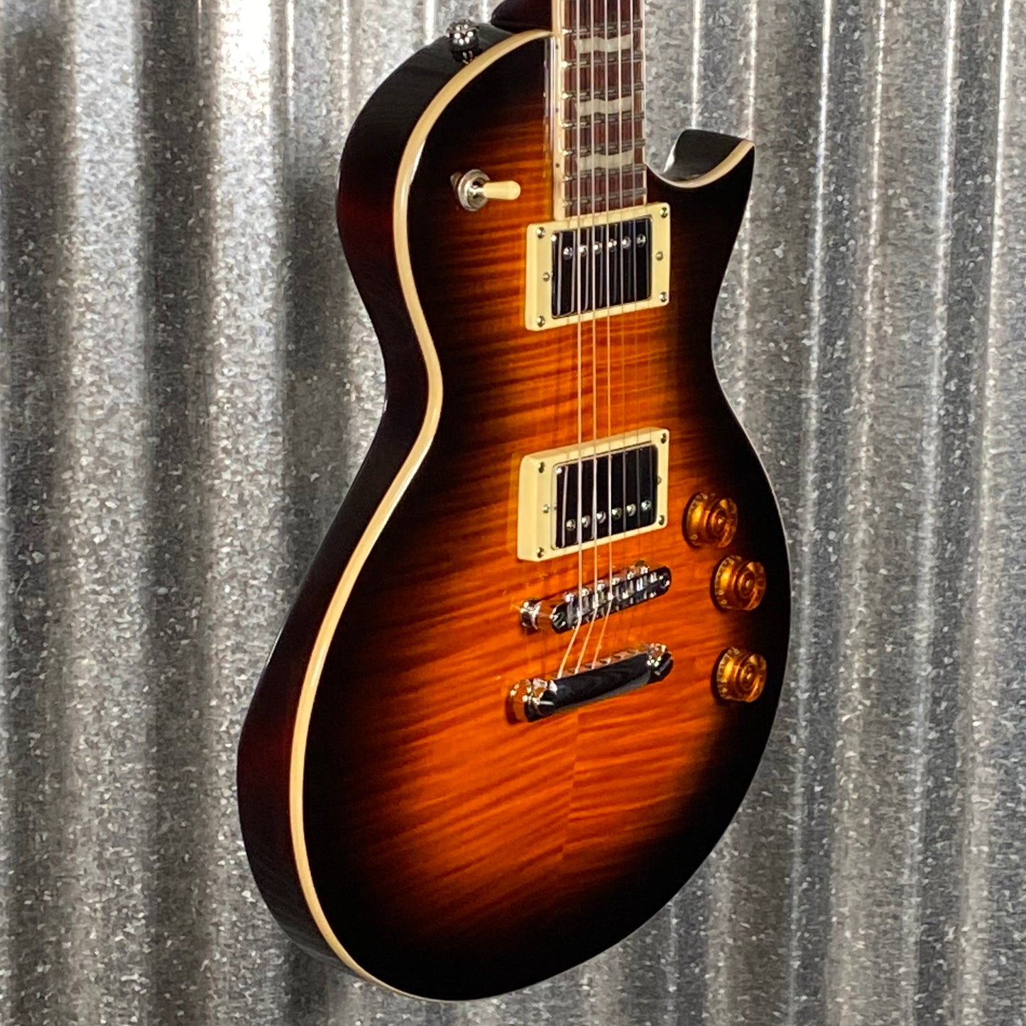 ESP LTD EC-256 Flame Dark Brown Sunburst Guitar LEC256FMDBSB #0439 Used