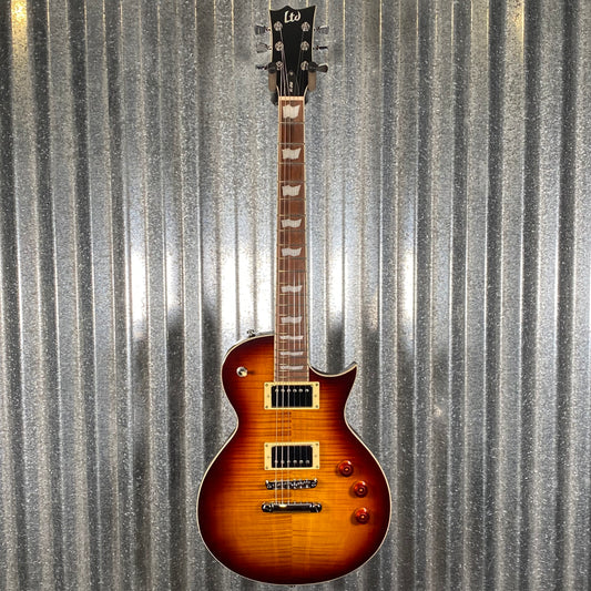 ESP LTD EC-256 Flame Dark Brown Sunburst Guitar LEC256FMDBSB #0530 Used