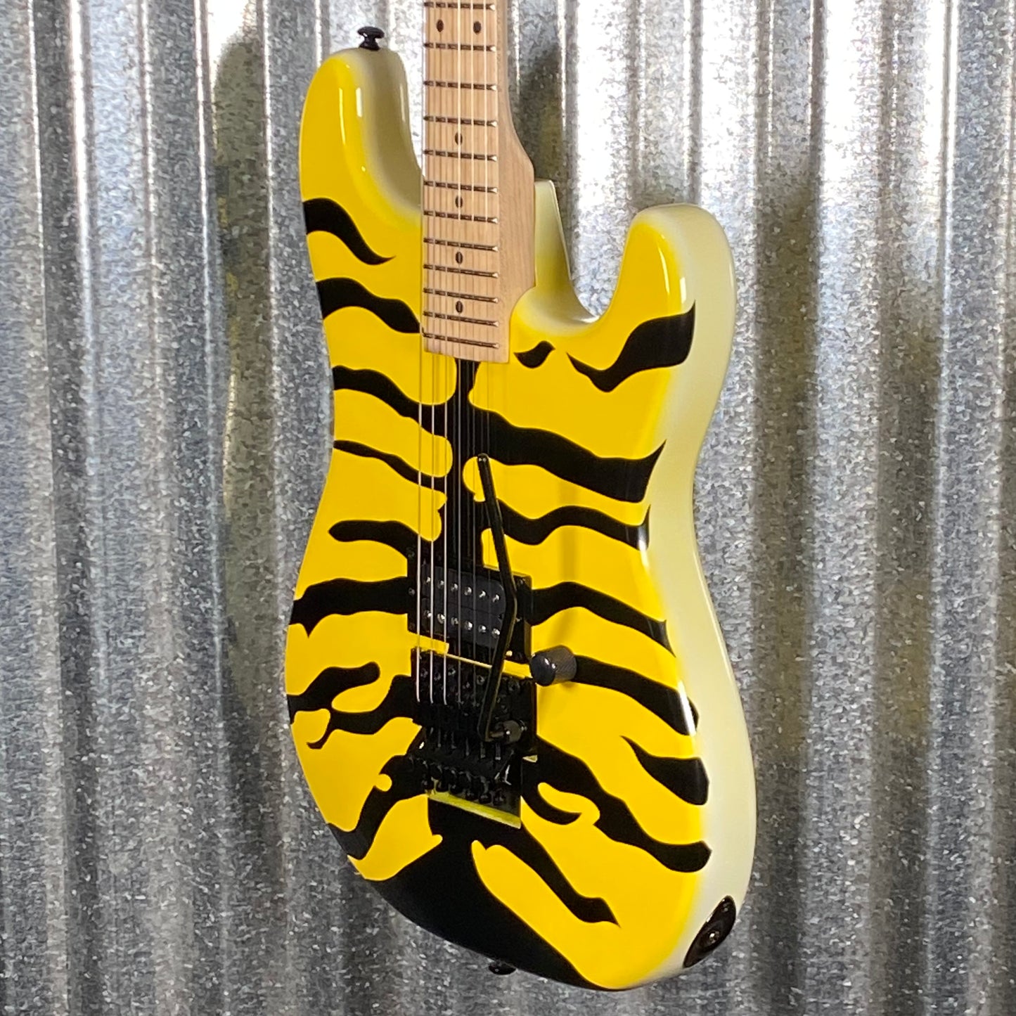 ESP LTD GL-200MT George Lynch Yellow Tiger Stripe Graphic Guitar LGL200MT #1406 Used