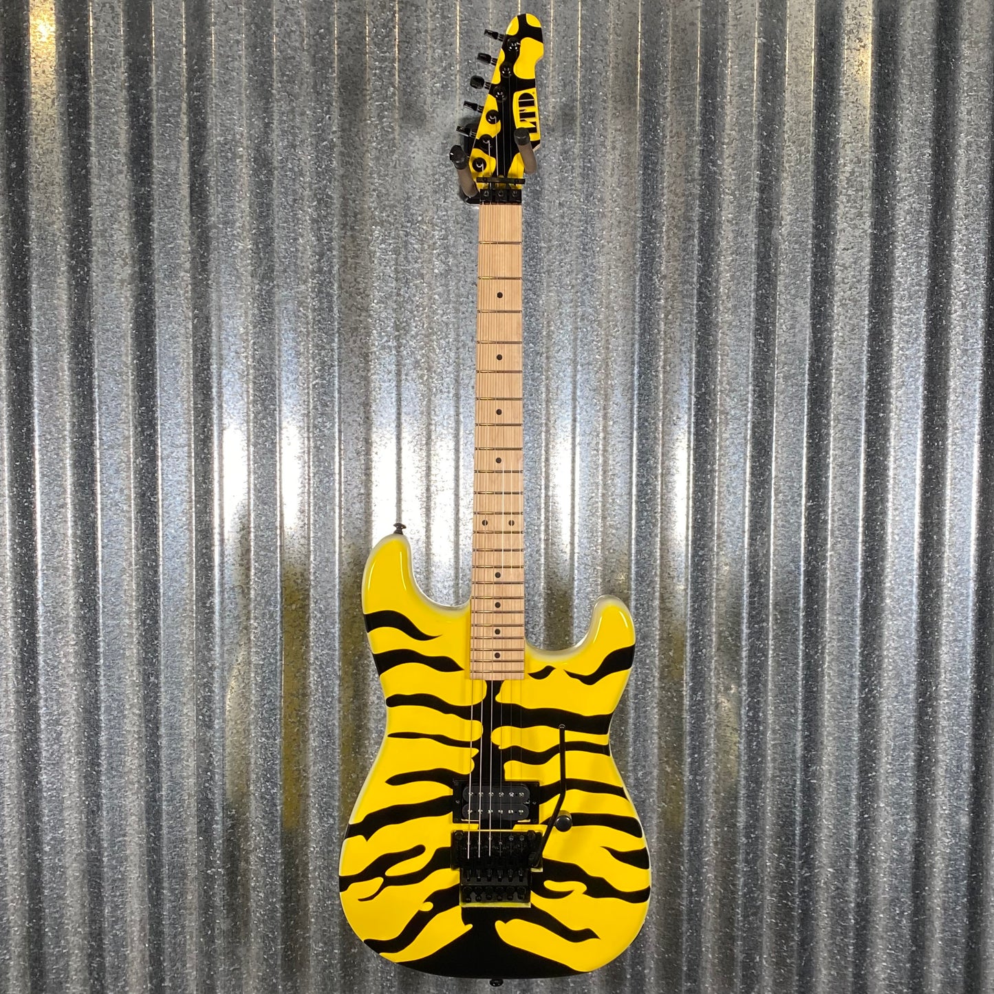 ESP LTD GL-200MT George Lynch Yellow Tiger Stripe Graphic Guitar LGL200MT #1406 Used