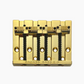 Leo Quan Badass II 4 String Bass Bridge Grooved Saddles Gold  BB-3342-002