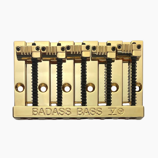 Leo Quan Badass V 5 String Bass Bridge Grooved Saddles Gold  BB-3345-002