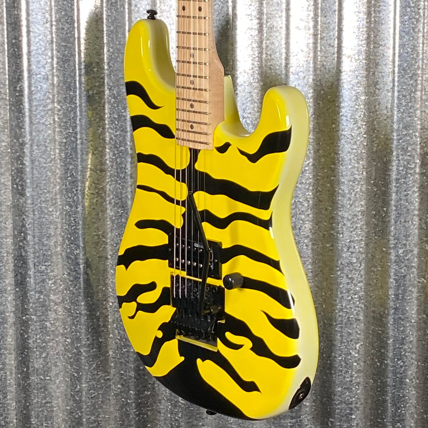 ESP LTD GL-200MT George Lynch Yellow Tiger Stripe Graphic Guitar LGL200MT #3045 Used
