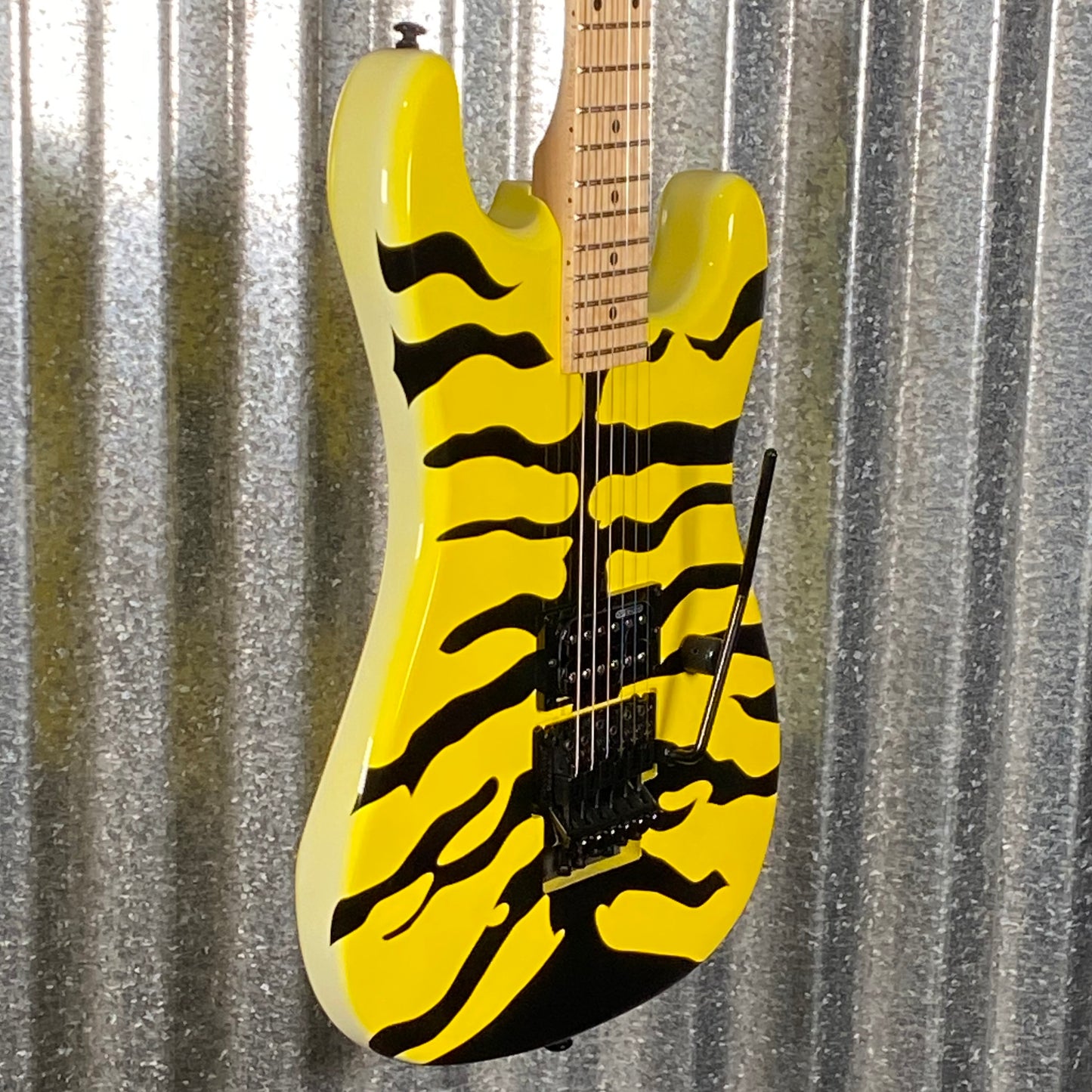 ESP LTD GL-200MT George Lynch Yellow Tiger Stripe Graphic Guitar LGL200MT #3045 Used