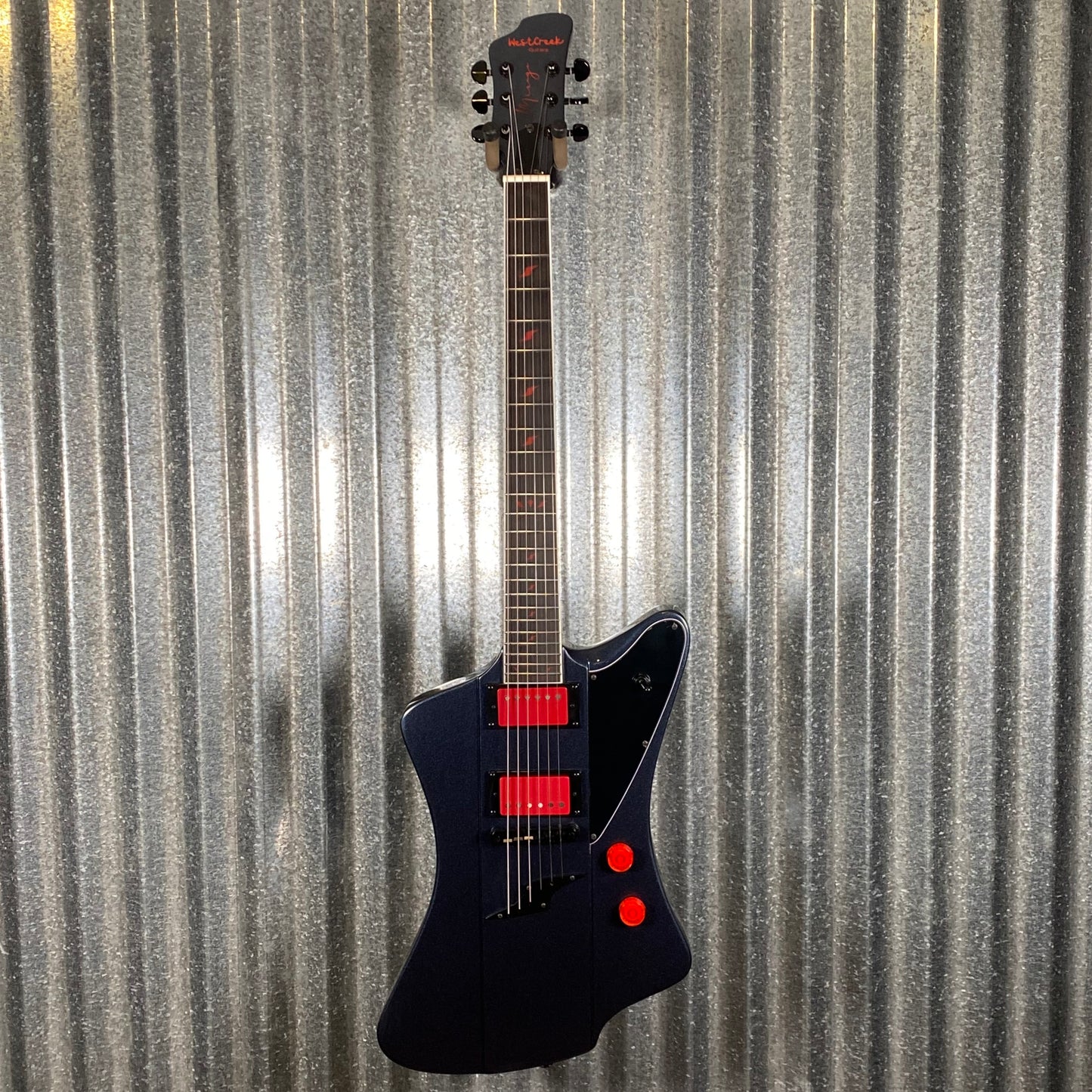 Westcreek Guitars Mirage T Bird Style Dual Humbucker Guitar Black #0187 Used