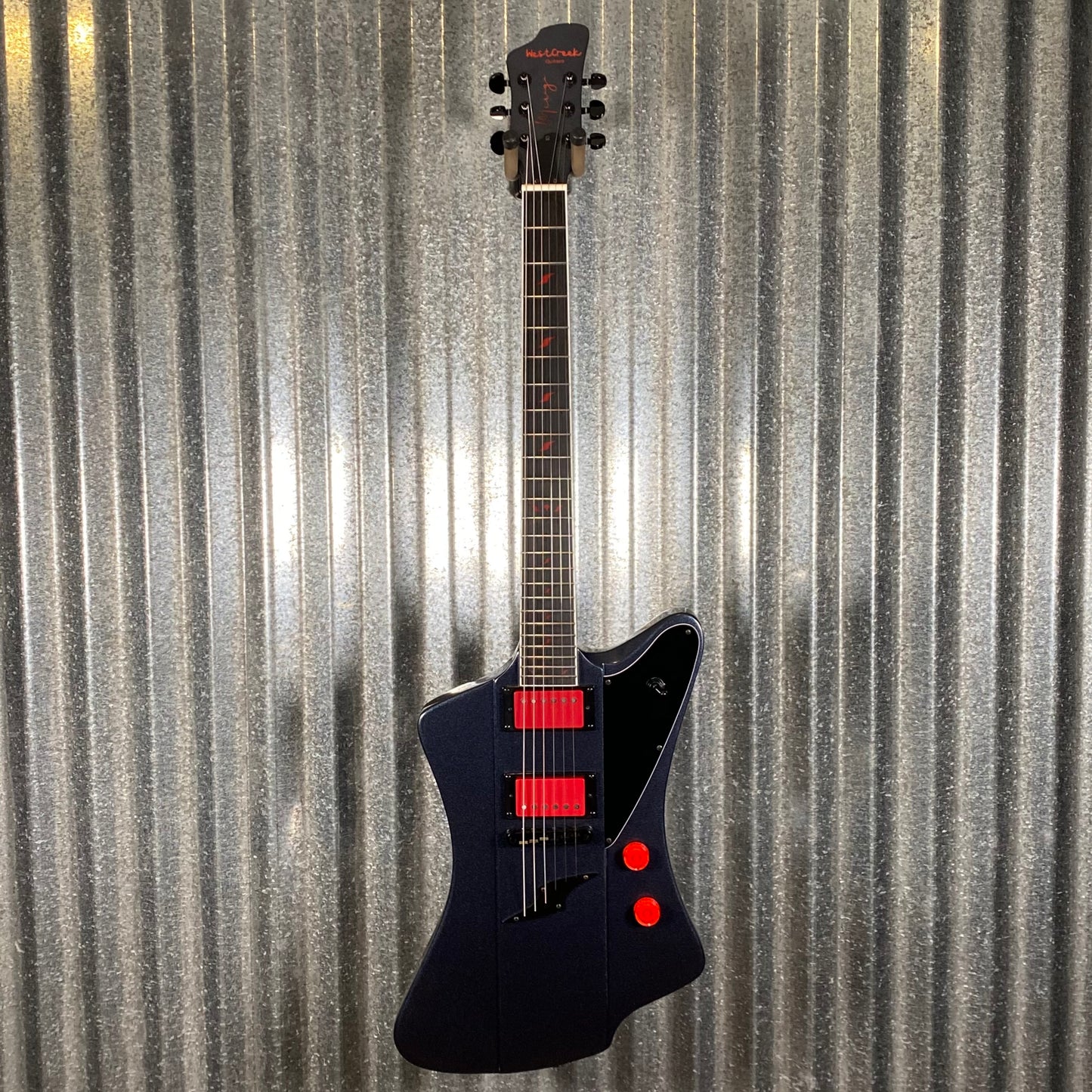 Westcreek Guitars Mirage T Bird Style Dual Humbucker Guitar Black #0200 Used