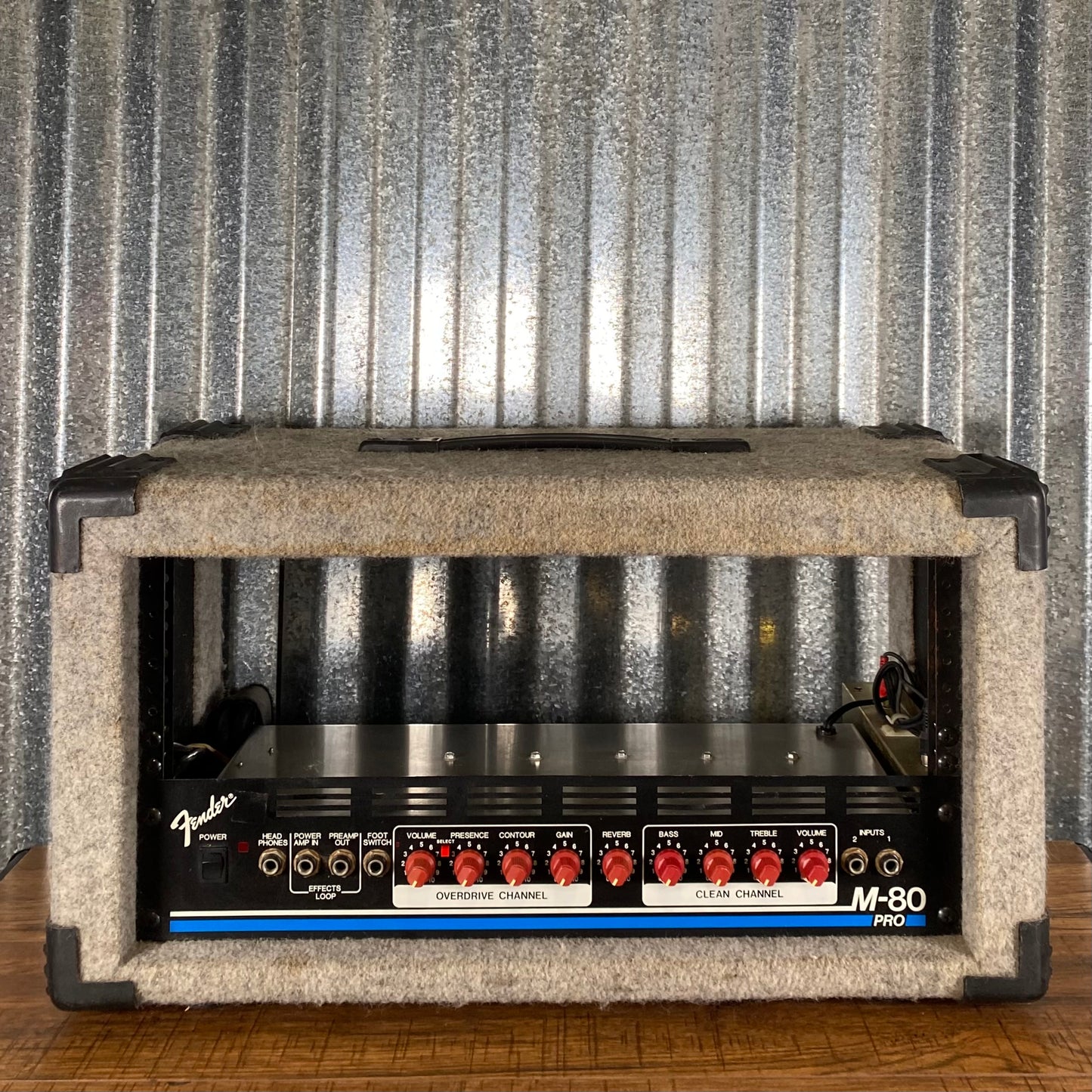 Fender M-80 Pro 80 Watt Two Channel Reverb Guitar Amplifier Head Used