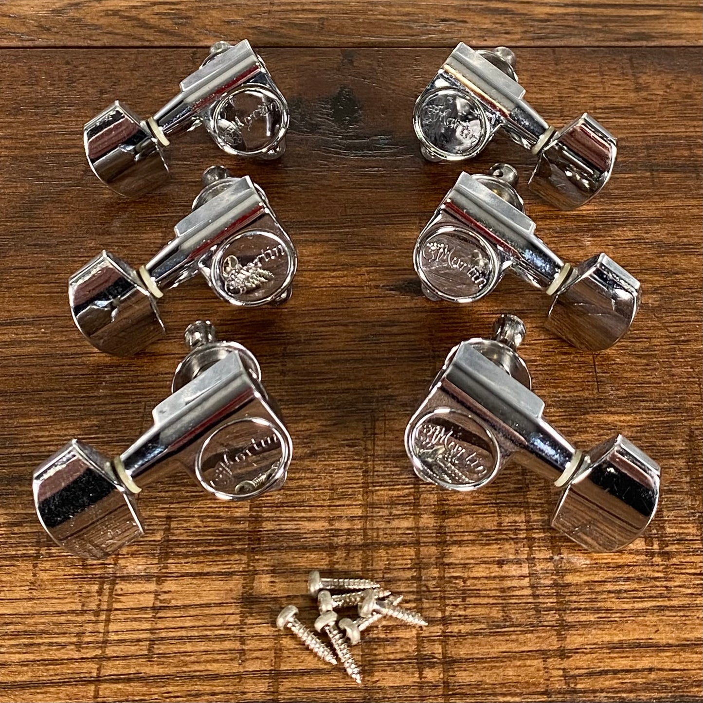 CF Martin Acoustic Guitar Sealed Tuning Machines 3x3 Chrome Used