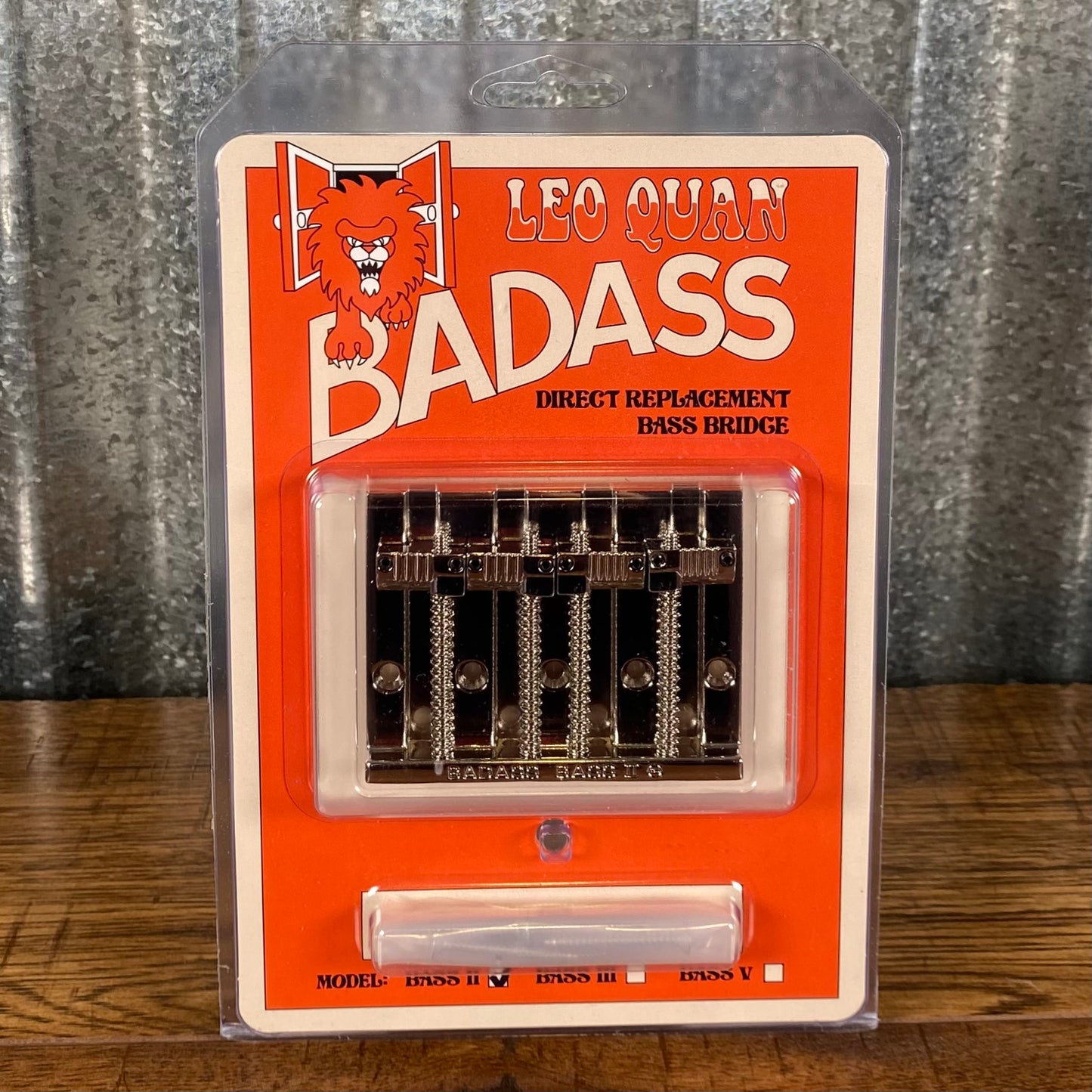 Leo Quan Badass II 4 String Bass Bridge Grooved Saddles Nickel BB-3342-001