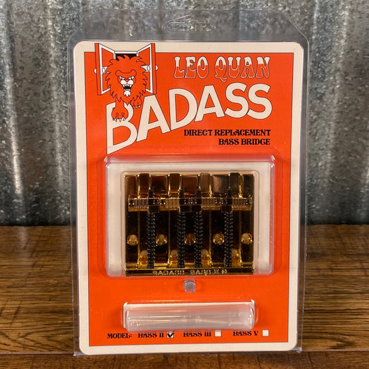 Leo Quan Badass II 4 String Bass Bridge Grooved Saddles Gold  BB-3342-002