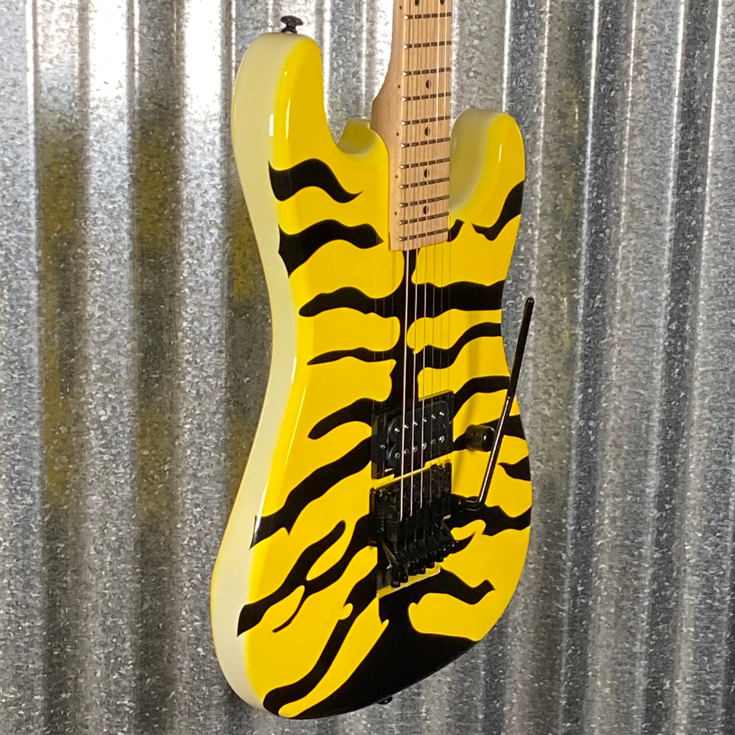 ESP LTD GL-200MT George Lynch Yellow Tiger Stripe Graphic Guitar LGL200MT #0262 Used