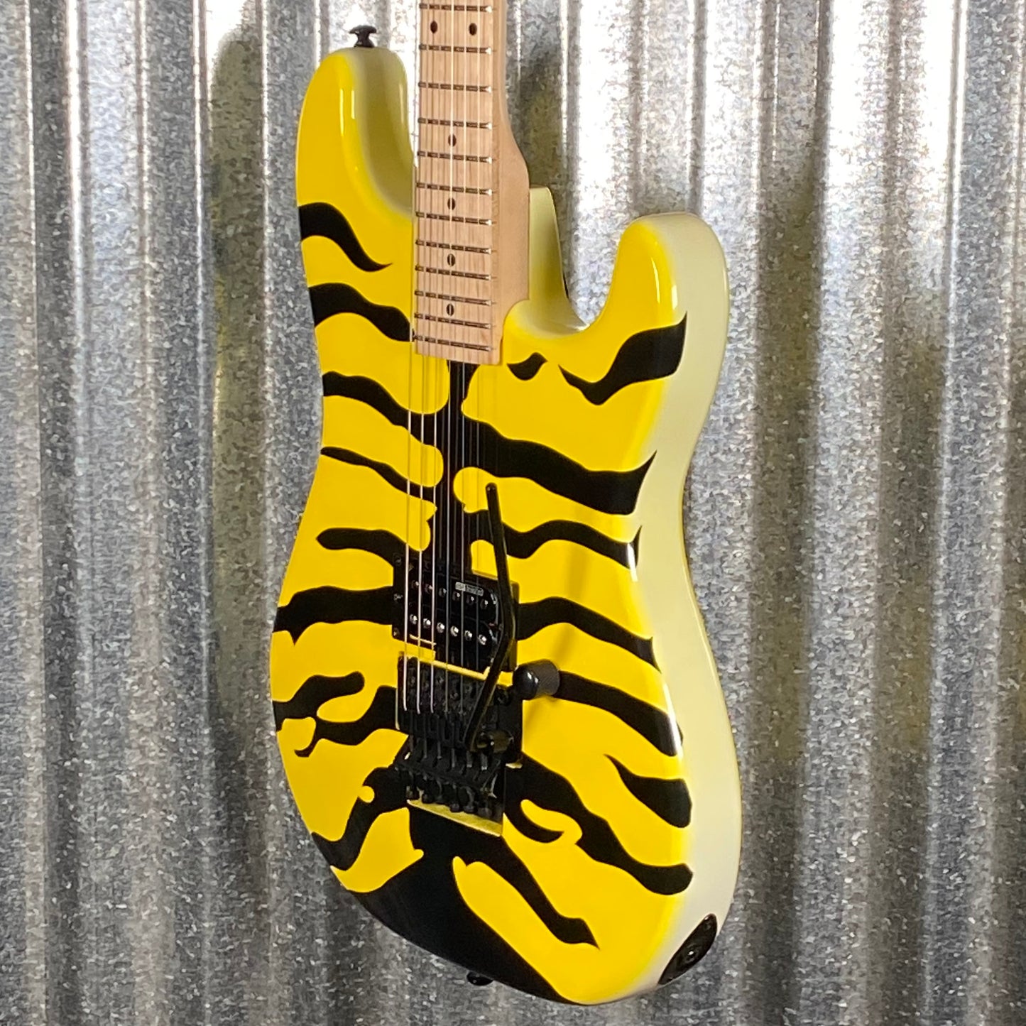 ESP LTD GL-200MT George Lynch Yellow Tiger Stripe Graphic Guitar LGL200MT #0761 Used