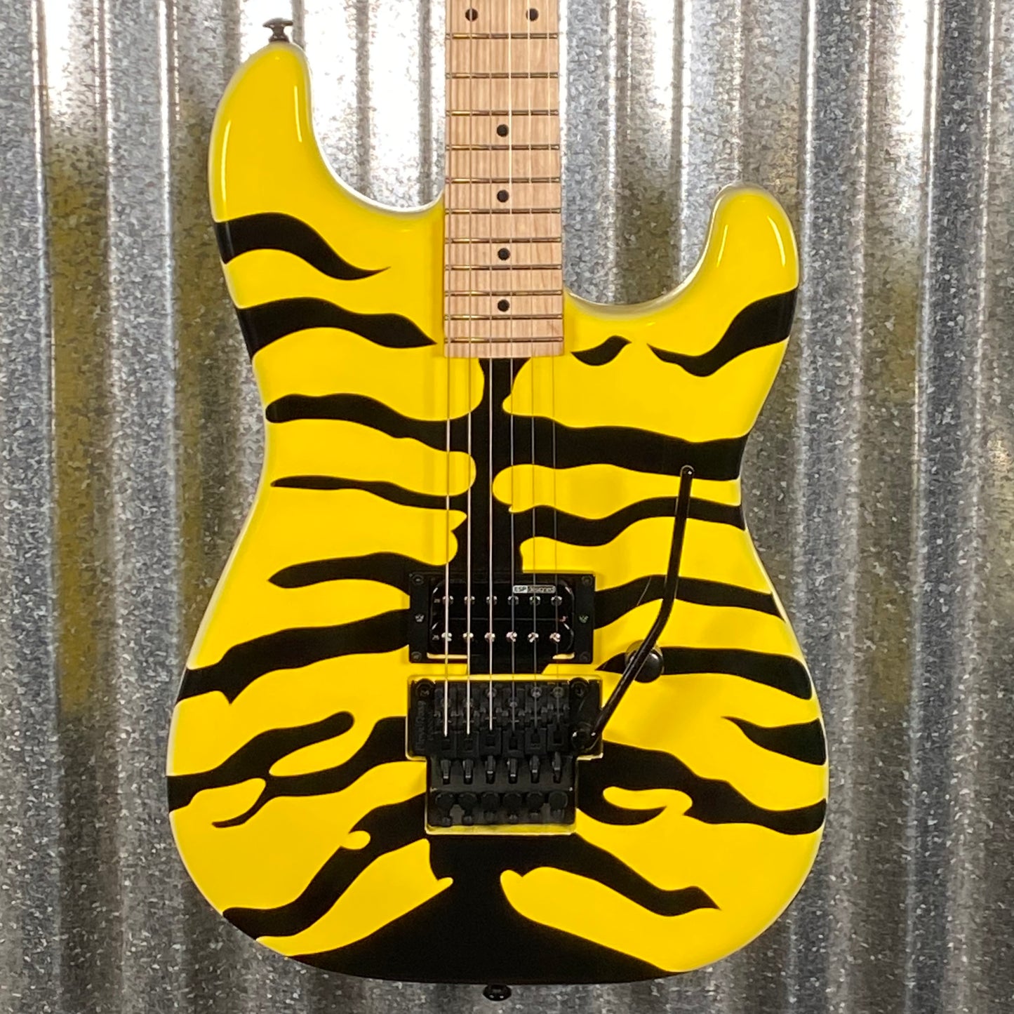 ESP LTD GL-200MT George Lynch Yellow Tiger Stripe Graphic Guitar LGL200MT #0761 Used